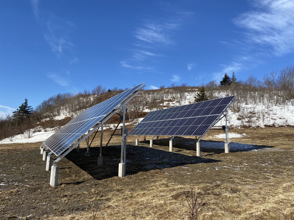 Ground-mounted solar array installation